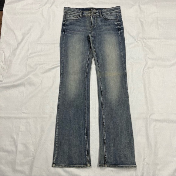 White House Black Market Denim - White House black market ladies light wash boot cut jeans size 6